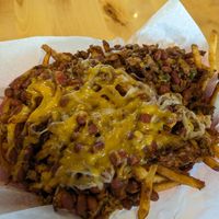 Chili cheese fries at Santana's Vegan Grill in Colorado Springs