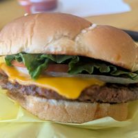 BBQ bacon cheeseburger at Santana's Vegan Grill in Colorado Springs