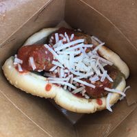 Meatball n mozzarella sub   at Santana's Vegan Grill in Colorado Springs