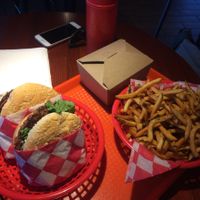 Deluxe Burger  at Santana's Vegan Grill in Colorado Springs