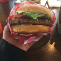 Deluxe bacon cheeseburger  at Santana's Vegan Grill in Colorado Springs