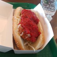 Meatball Mozzarella at Santana's Vegan Grill in Colorado Springs