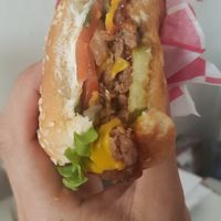 Deluxe cheeseburger at Santana's Vegan Grill in Colorado Springs