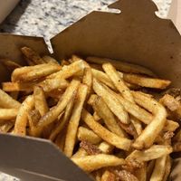 Seasoned fries at Santana's Vegan Grill in Colorado Springs