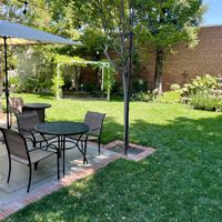 Relaxing fountain in Watson’s Veggie Garden  at Watson's Veggie Garden in Visalia