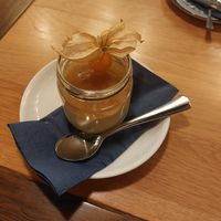 Vegan purin made with oat milk at Umaii Ramenbar in Leipzig