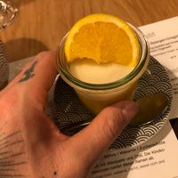 mango dessert at Umaii Ramenbar in Leipzig