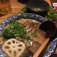 So tasty! This vegan Ramen is with fake duck meat at Umaii Ramenbar in Leipzig