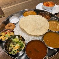 Veg lunch thali with salad instead of raita at Erick South Indian Restaurant in Nagoya