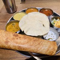 They change yogurt →　salad as vegan version   at Erick South Indian Restaurant in Nagoya