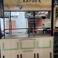 Closed at time of photo but has labeled vegan options  at Mercado Organico La Cosecha in Oaxaca