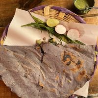 Tlayuda  at Mercado Organico La Cosecha in Oaxaca