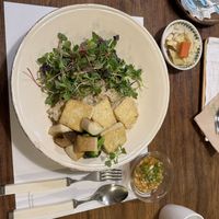 Tofu bibimbap  at Ecotopia in Busan