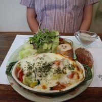 Vegetable Gratin (dairy cheese) at Ecotopia in Busan