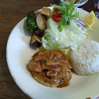 Tofu 'steak' at Ecotopia in Busan