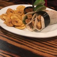 Garden tacos with plantain chips  at 8th and Union Kitchen in Wilmington