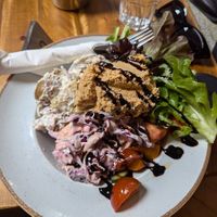 Vegan salad selection at Fusion Organic Cafe in Sheffield