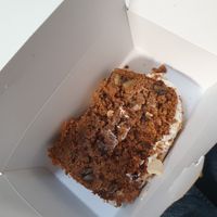 Vegan carrot cake at Fusion Organic Cafe in Sheffield