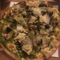 Vegan Green Pizza at ROKA Pizza in Folkestone
