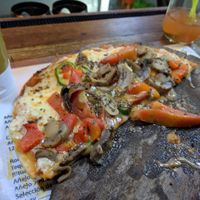veggie pizza. you may order without cheese to make it vegan. at Bar Cafe Restaurante Giroud J&J in Trinidad