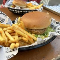 Classic vegan chicken burger  at The Bok Shop in Brighton