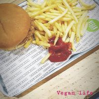 Classic Vegan chicken Burger at The Bok Shop in Brighton