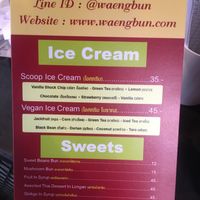 New menu dessert  at Waengbun Lampang in Lampang