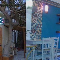 Out front and indoor downstairs setting. Rooftop upstairs. at Livas in Crete