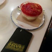 Strawberry cheesecake at Celicioso Barquillo in Madrid