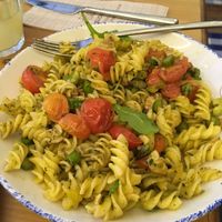 ‘Heslthy’ Vegan pasta at Celicioso Barquillo in Madrid