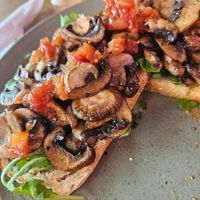 Mushrooms on toast (I stole my bf's chutney lol) at Greensmith & Thackwray in Scarborough