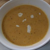 Watery lentil soup at Green-Go Garden in Siem Reap