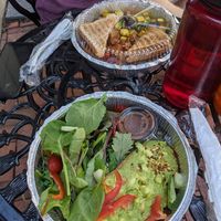Vegan version of the regular avo toast, and vegan scramble at The Flying Egg in Bethlehem