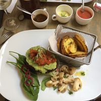 Burger at Cafe Libre in Cuenca