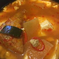 Spicy Tofu Stew at Soul Veggie Korean Vegetarian in Central Singapore
