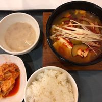 Spicy tofu stew at Soul Veggie Korean Vegetarian in Central Singapore
