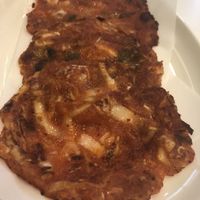Kimchi pancake  at Soul Veggie Korean Vegetarian in Central Singapore