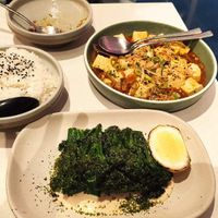 Mapo tofu and broccolini at Lazy Su in Braddon