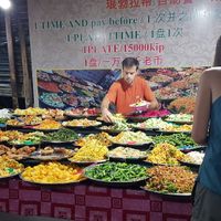Wow! at Buffet at Luang Prabang Night Market in Luang Prabang