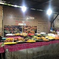 Buffet stall at Buffet at Luang Prabang Night Market in Luang Prabang