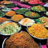 Lots of options at Buffet at Luang Prabang Night Market in Luang Prabang