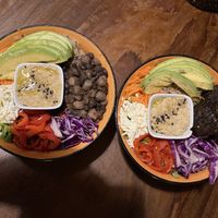 Salad bowls  at La Semilla in Puerto Maldonado