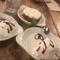 Vegan coconut ice cream and Carrot cake at Bareburger in Rockville Centre