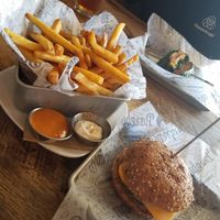 Impossible burger at Bareburger in Rockville Centre