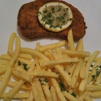 vegetable schnitzel with french fries at Hotel Restaurant Ketterer in Triberg