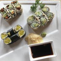 Brown rice rolls at Green Tea in Bangor