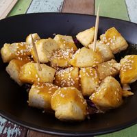Tofu curry with sate sauce at Green Shelter in Koh Tao