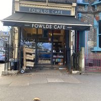 outside with covid safe counter  at Fowlds Cafe in South East London
