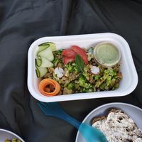 Salade aux lentilles at Vegetalicia in Namur