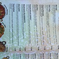 Menu  at Namaste in Crete